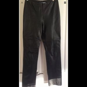 Cache black leather pants size 6